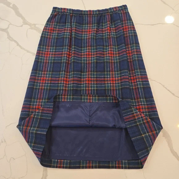 Vintage Pendleton Authentic Allison Tartan Plaid Midi Skirt Size 10 - Picture 7 of 7